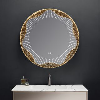 Комплект мебели для ванной Black&White Gravity V-2433 Unihopper drawers Marble 1-hole mirror LED Anti-fog